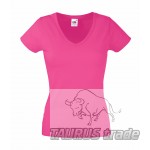 Lady-fit Valueweight V-neck T